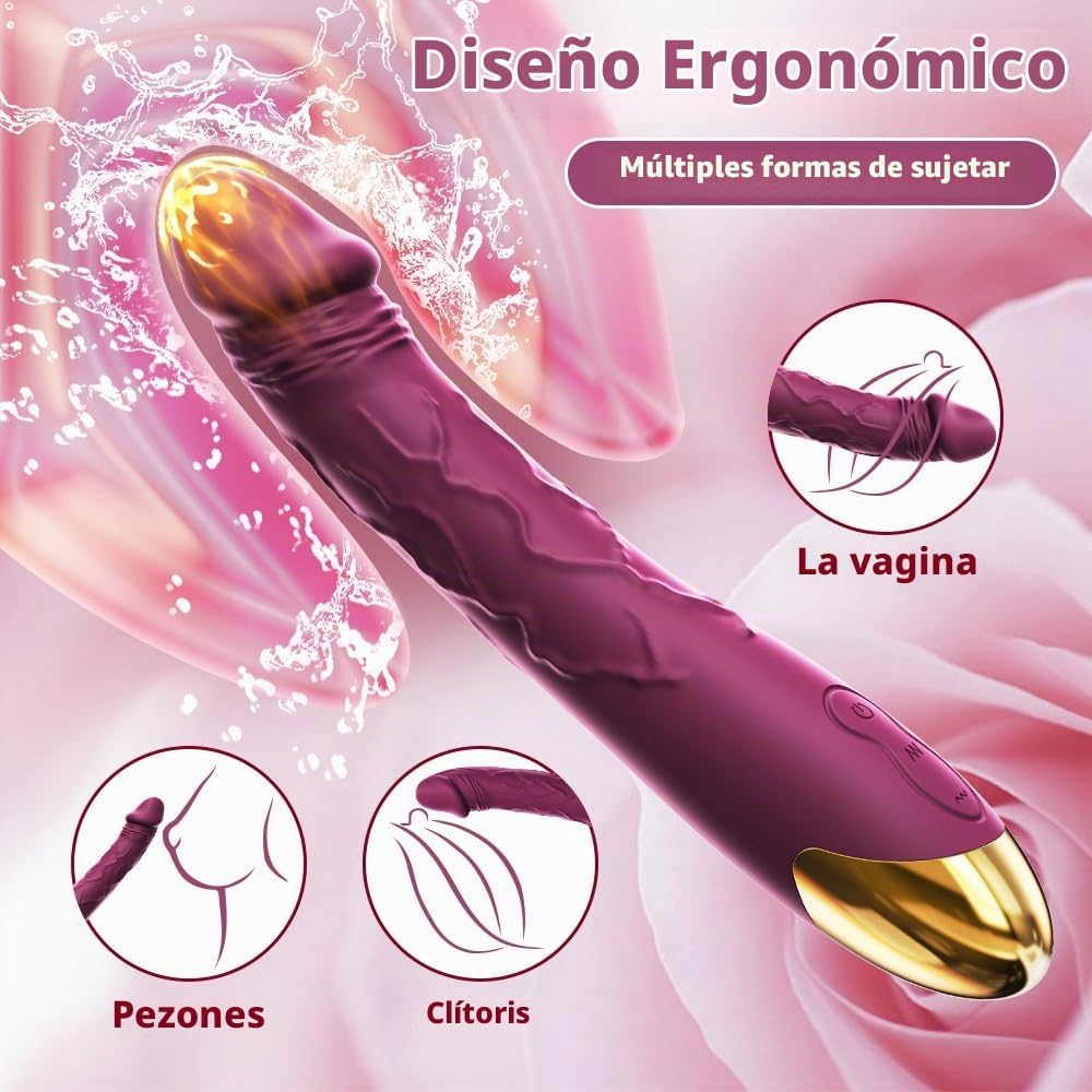 Vibrador realista de 7.6 pulgadas para mujeres, 10 potentes modos d...