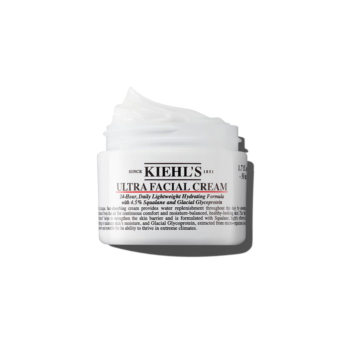 Kiehl's Crema Facial Ultra, con 4.5% de escualano para fortalec...