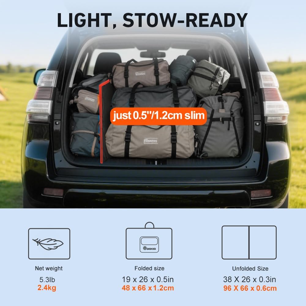 Dokio XX panel solar monocristalino, plegable, de 12 voltios | Se p...