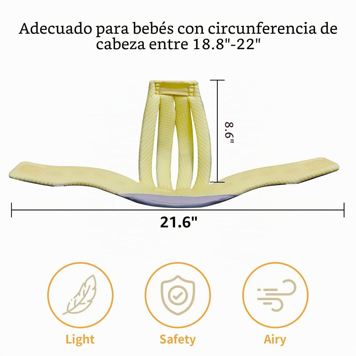 Huifen Casco de bebé, casco ajustable para niños, para aprender a c...