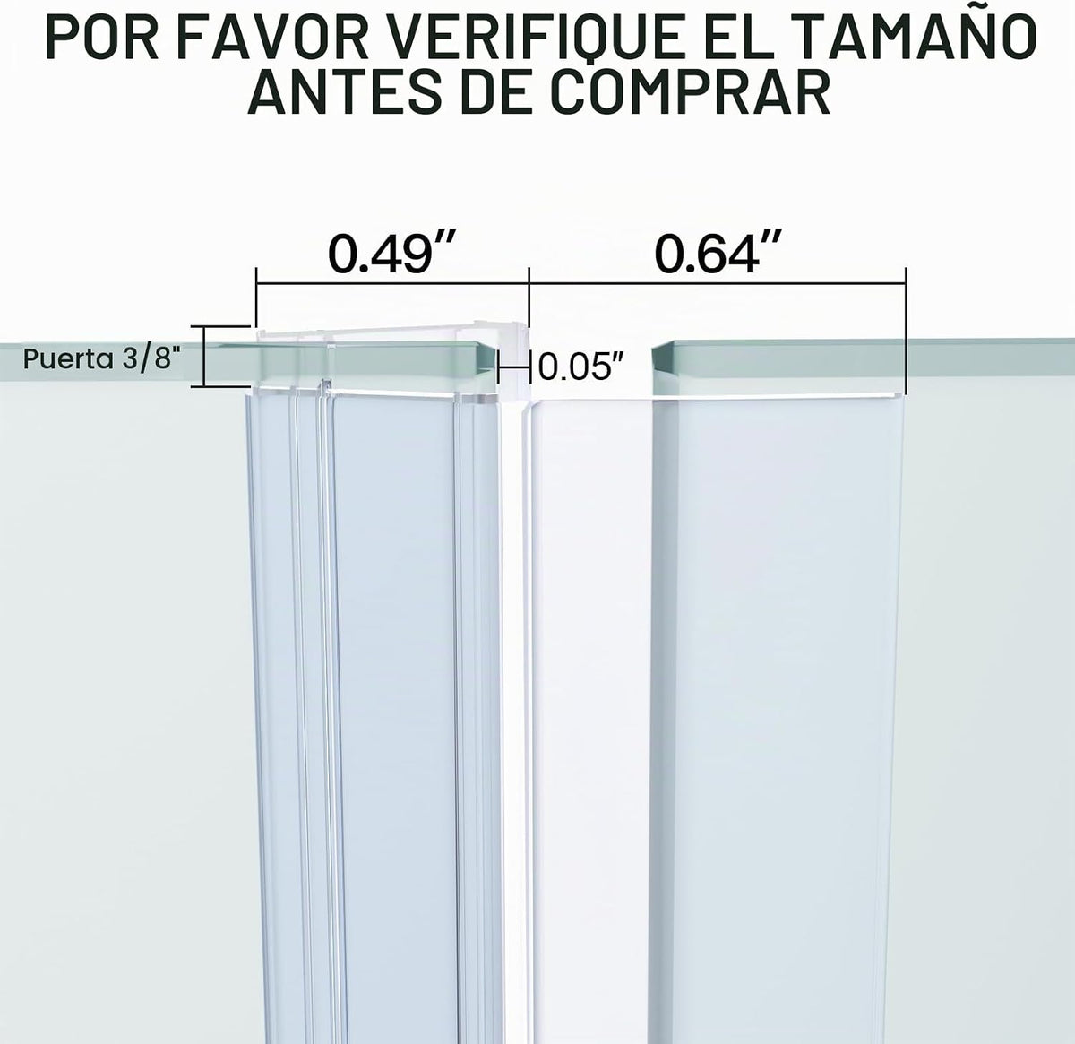 Yecaye Paquete de 3 sellos para puerta de ducha, cepillo para puert...