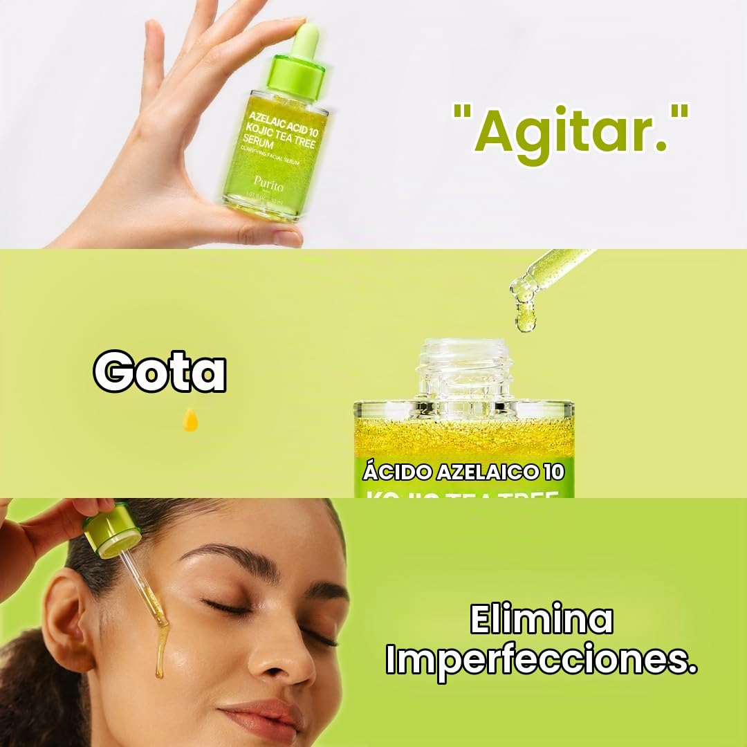 PURITO Azelaic 10% Suero Kójico para pieles sensibles, 1.01 fl.oz |...