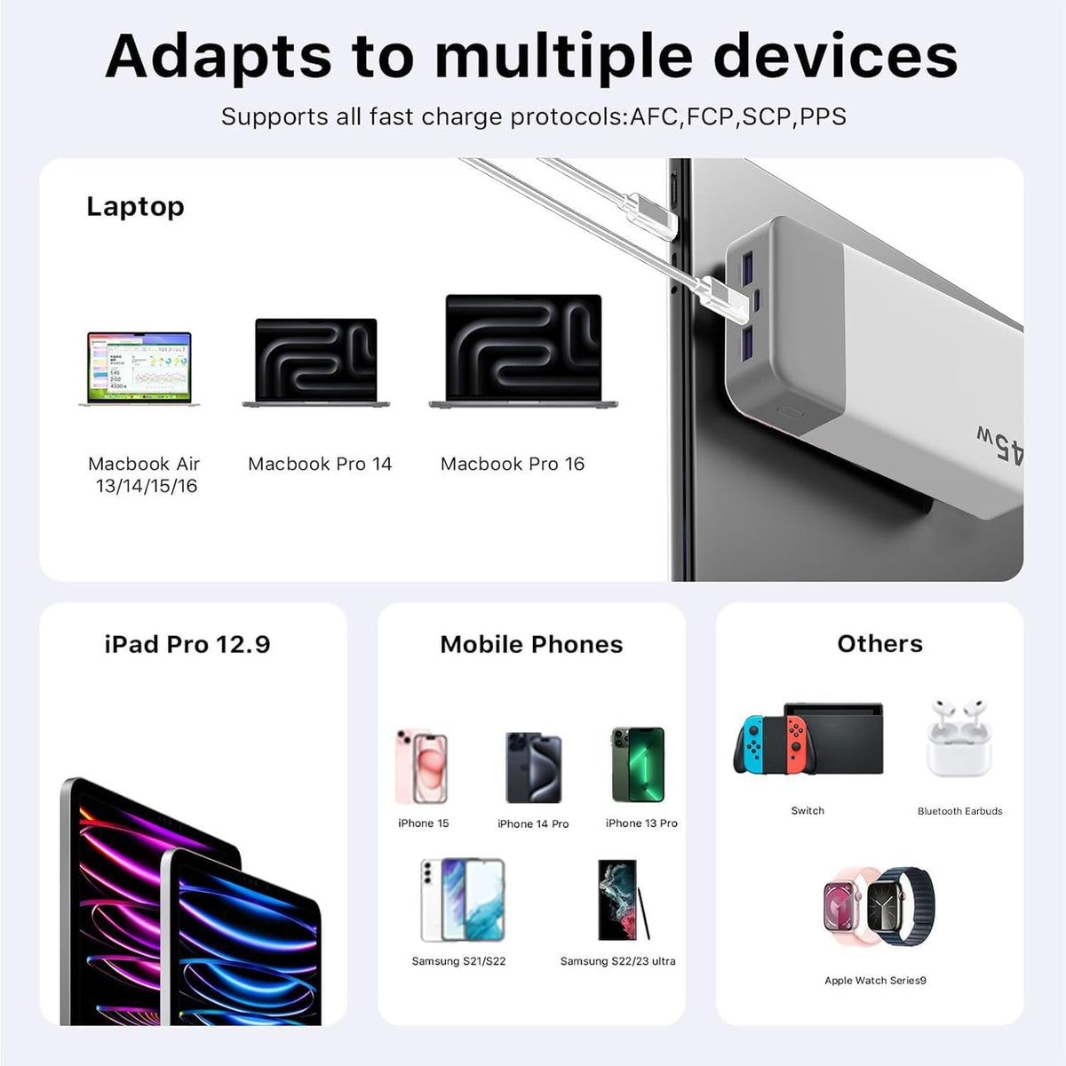 Cargador portátil NOBIS 45W 20000mAh Power Bank carga rápida | Paqu...