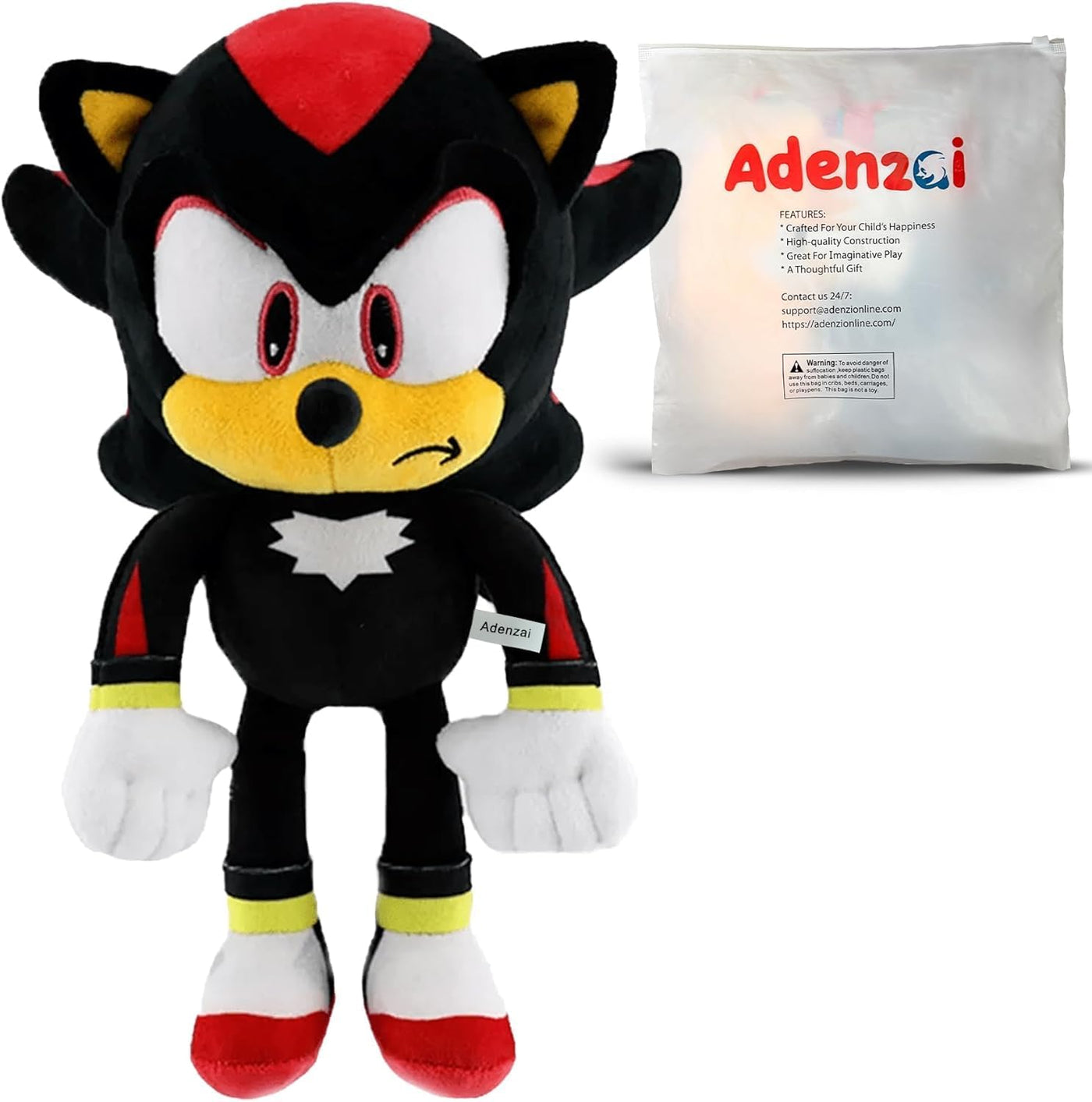 Adenzai Juguete de peluche negro súper suave, regalo de cumpleaños,...