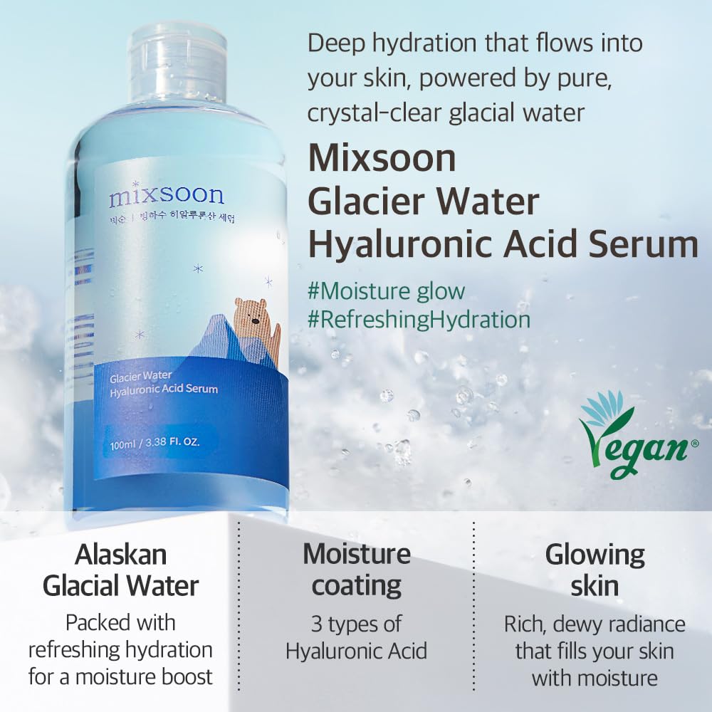 mixsoon Essential Glass Skin Duo Set - Bean Essence + Glacier Water...