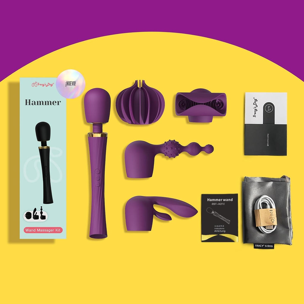 Kit de Vibrador de Varita Tracy's Dog, Masajador Inalámbrico co...