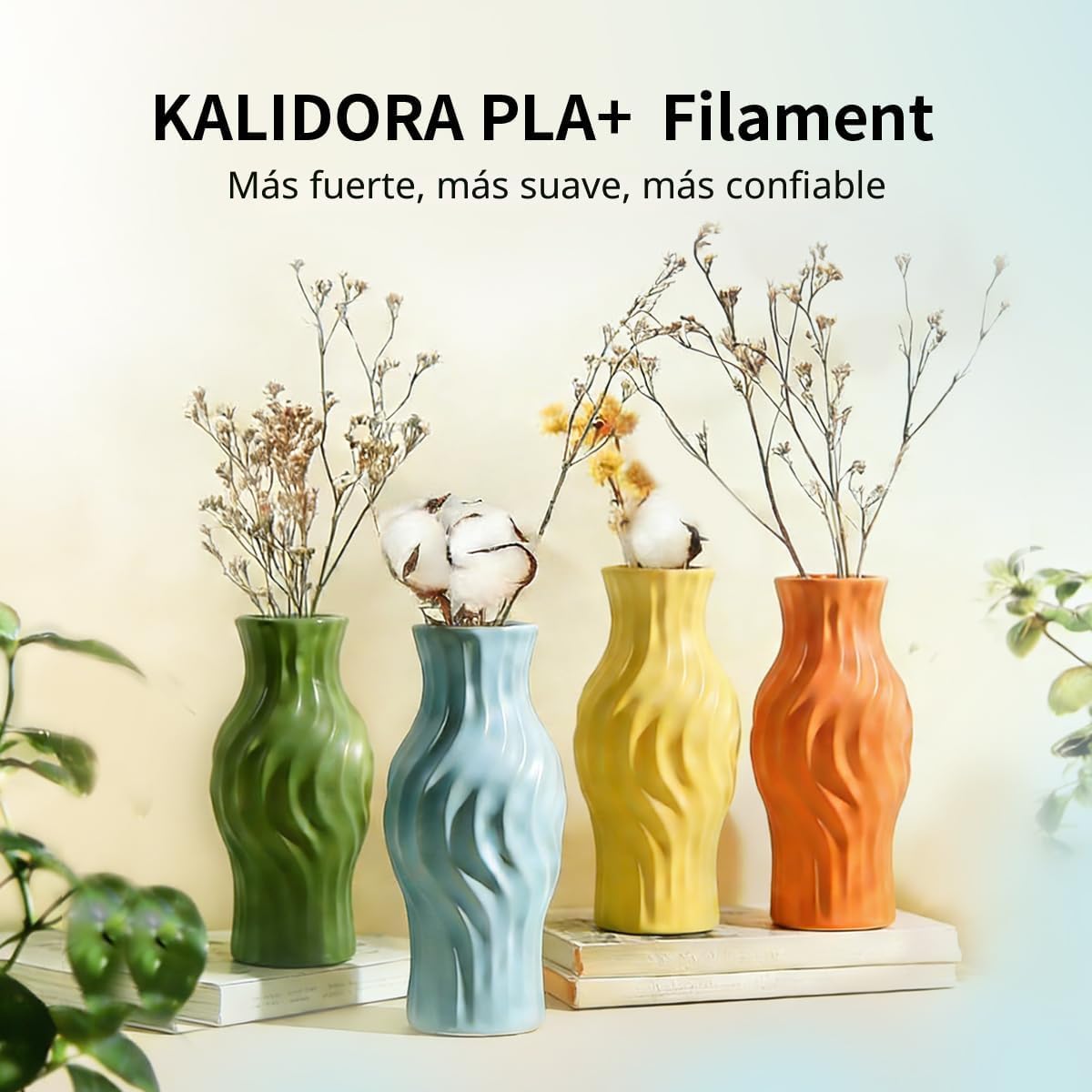 Paquete de filamentos para impresora 3D PLA+de 0.069 pulgadas, empa...