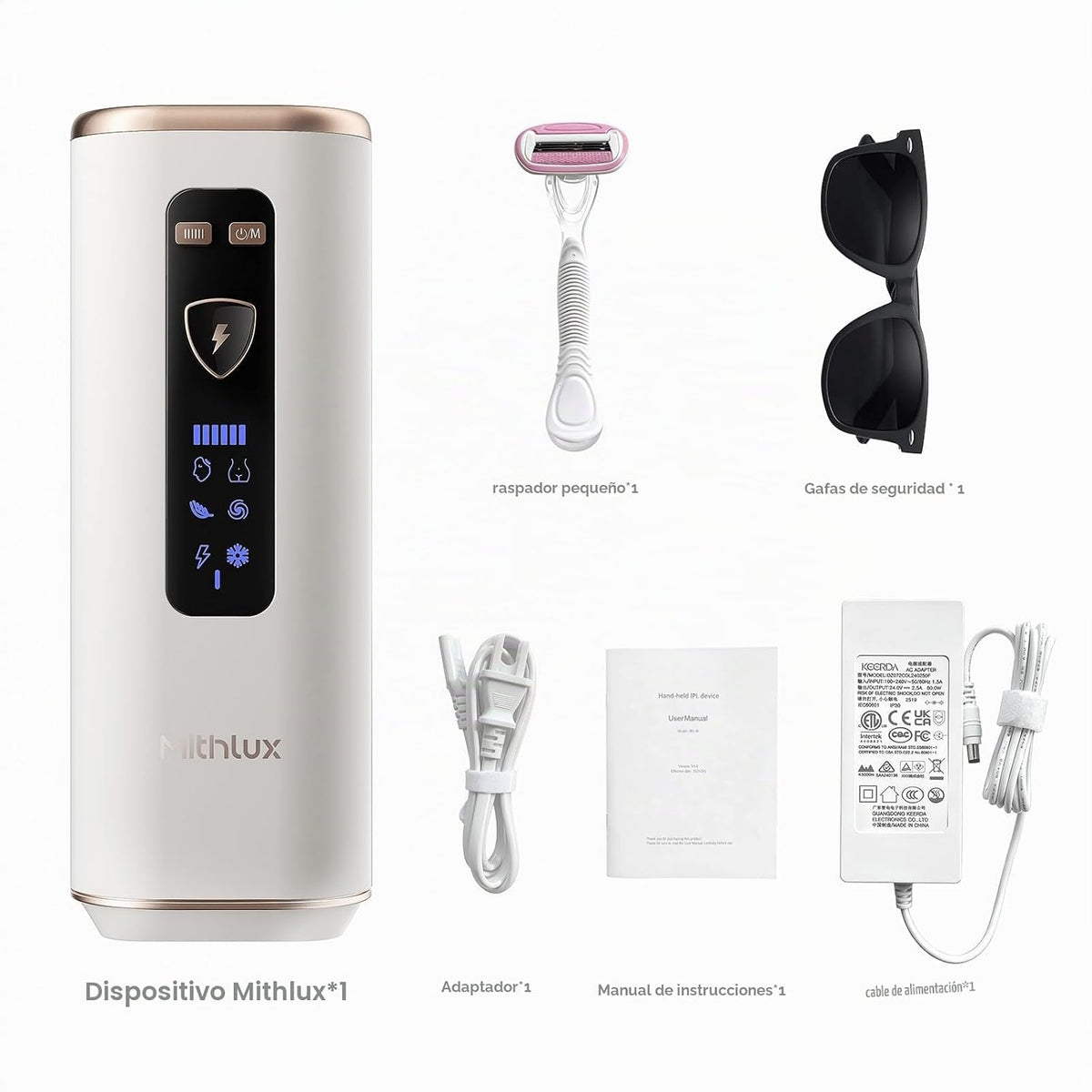 MITHLUX - Dispositivo de depilación láser para mujeres, enfriamient...