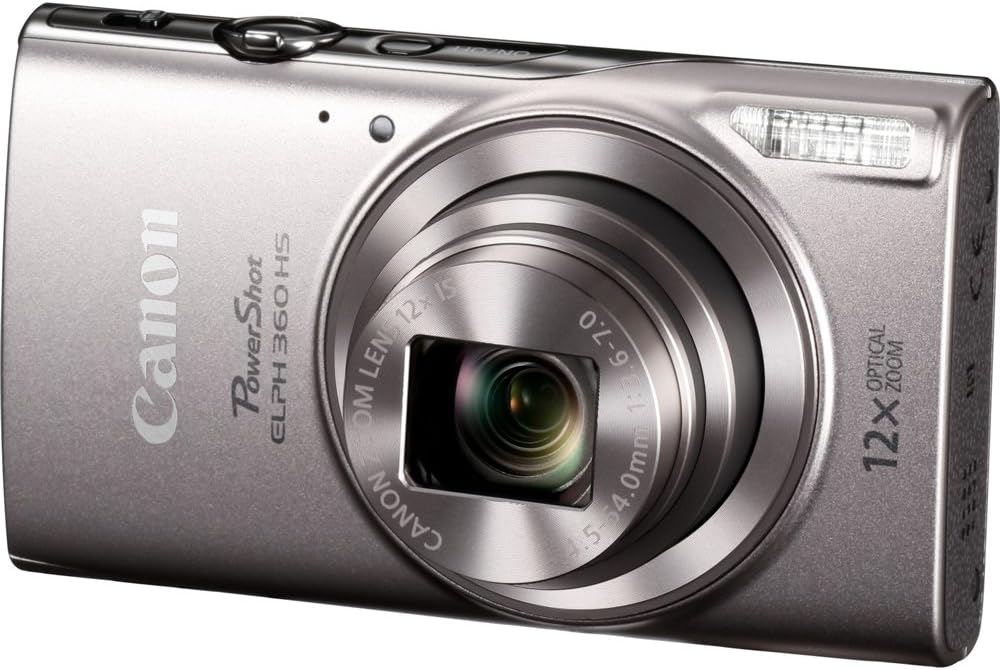 Canon PowerShot ELPH 360 Cámara digital con zoom óptico de 12 aumen...