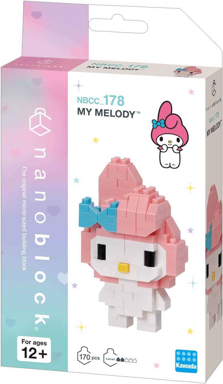 Nanoblock - Sanrio - My Melody ver. 2, kit de construcción de la se...