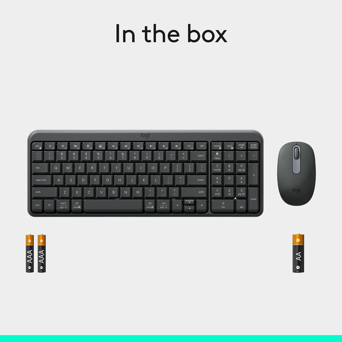 Logitech MK250 Combo de teclado y mouse inalámbricos Bluetooth - Gr...