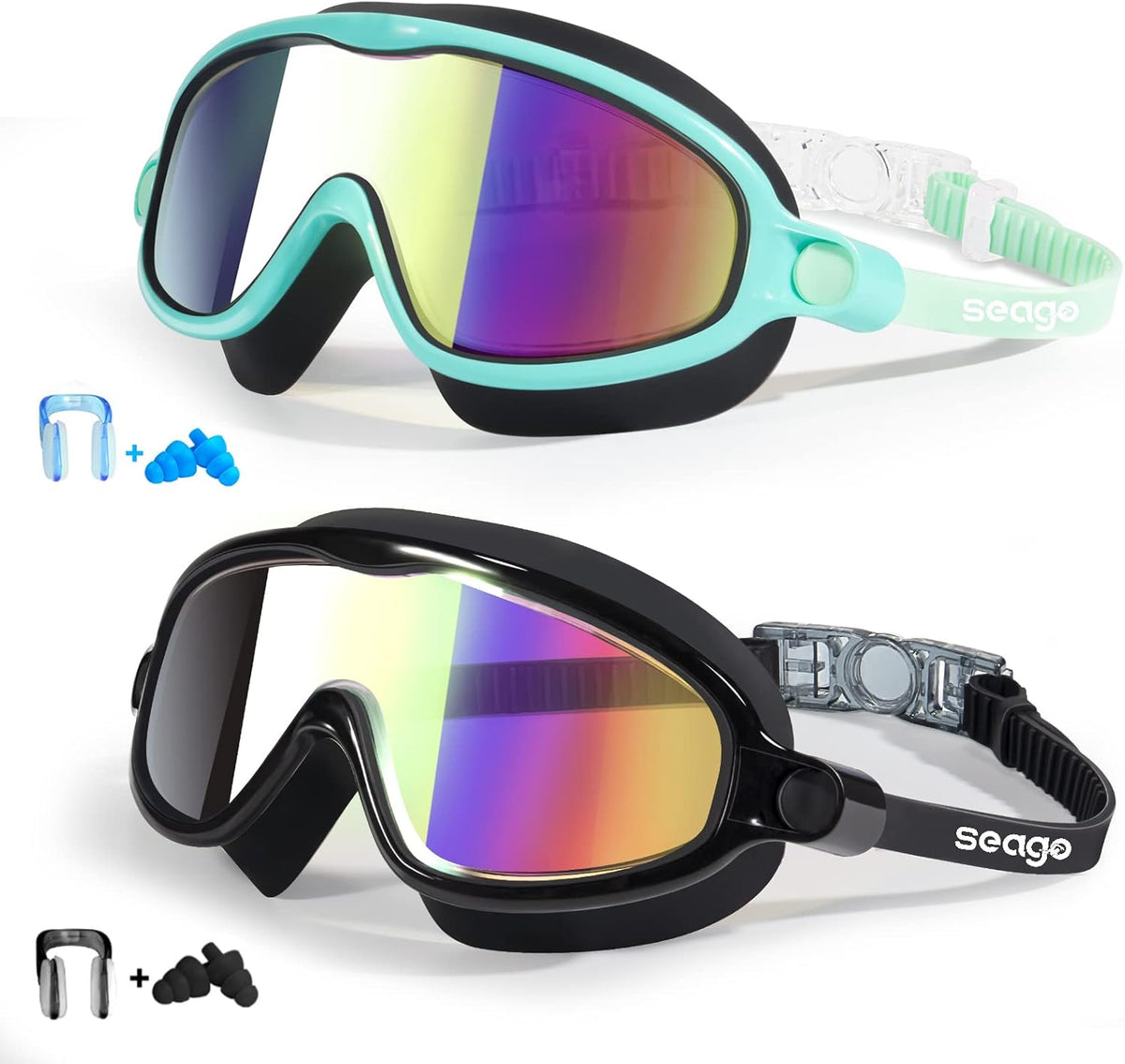 Seago Gafas de Natación Antivaho - Set de 2