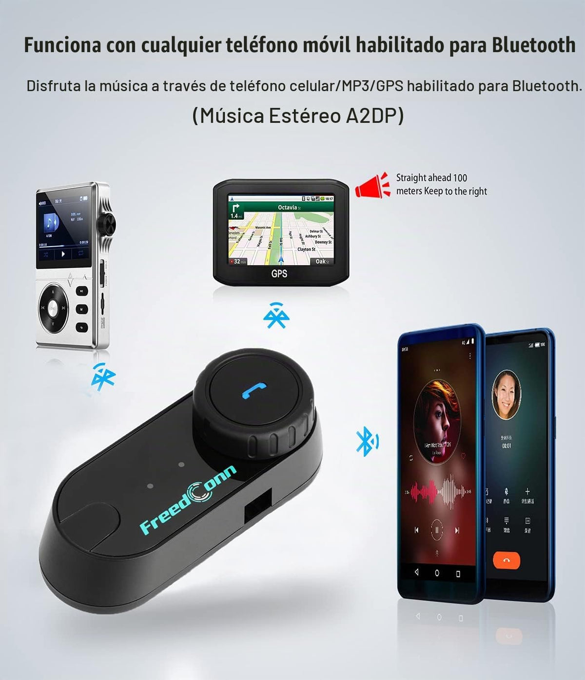 FreedConn TCOM VB - Auriculares Bluetooth para motocicleta, sistema...