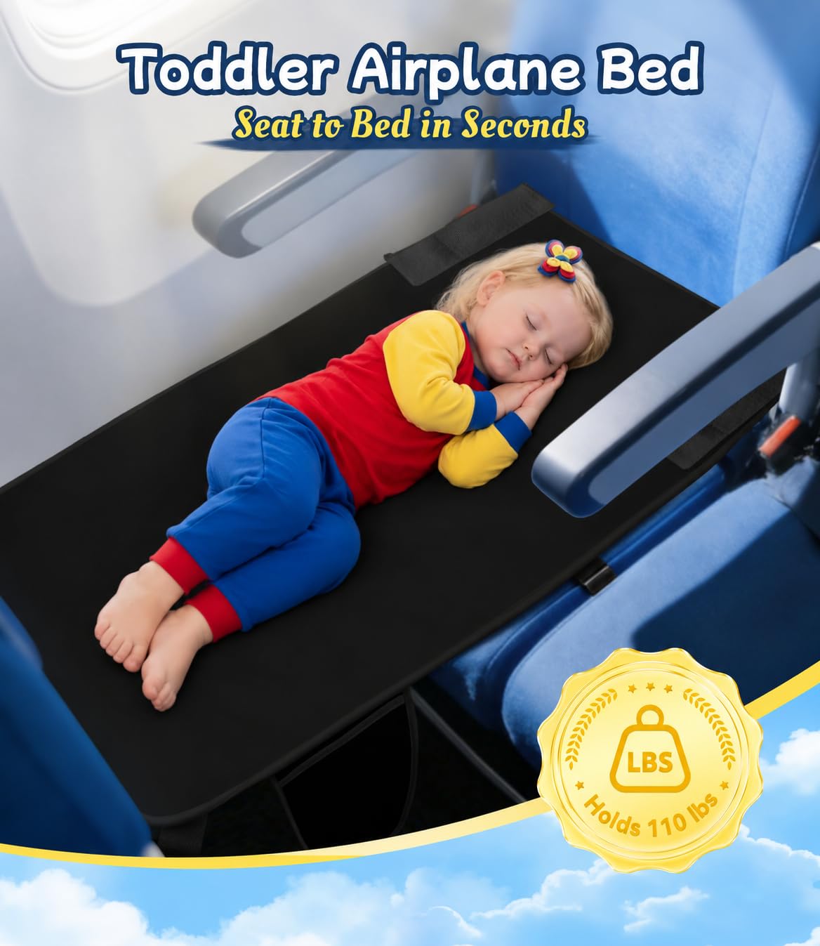 CloudLawn Cama de avión para niños pequeños, cama de avión para niñ...