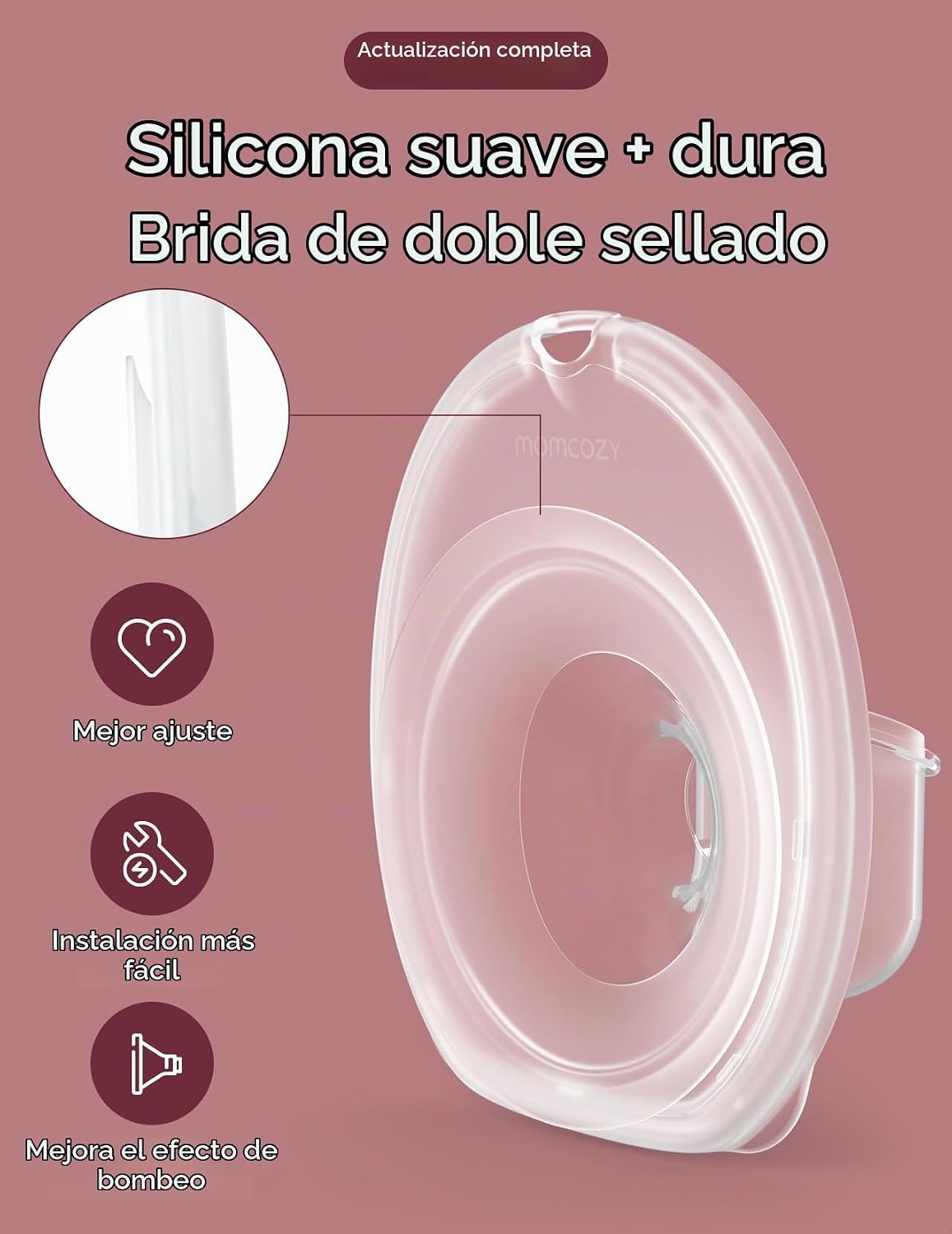 Momcozy - Accesorios de repuesto para extractor de leche M6, brida...