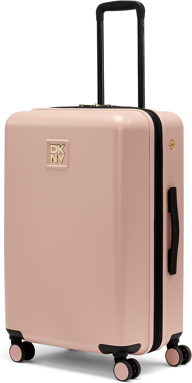 DKNY Amazon Exclusive On the Go - Equipaje a cuadros de 25 pulgadas...