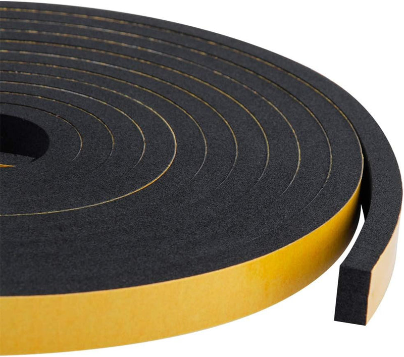 Paquete de 2 burletes de neopreno de 1\/2 pulgada de ancho x 1\/4 p...