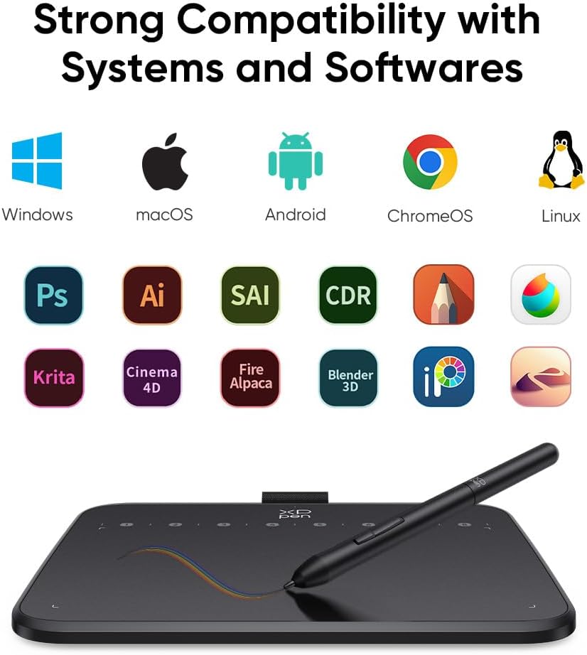 XPPen Deco 640 - Tableta de dibujo con 16384 niveles de presión sen...