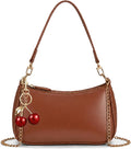 Bolso cruzado de moda, lindo bolso de hombro de diseñador con colgante de cereza