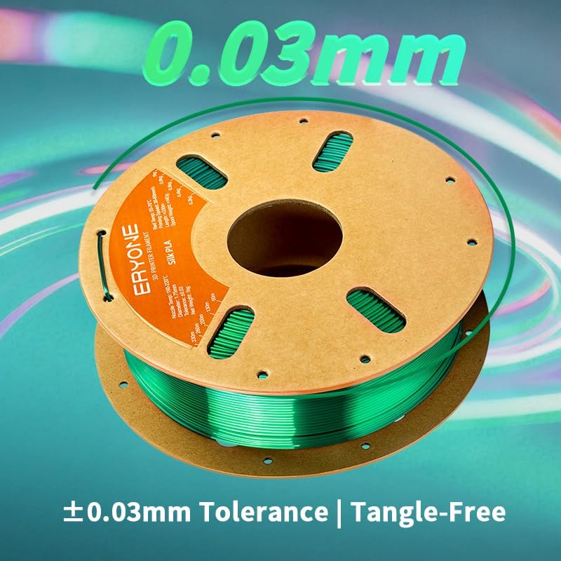 ERYONE - Filamento PLA de seda para impresora 3D, 0.069 pulgadas +\...