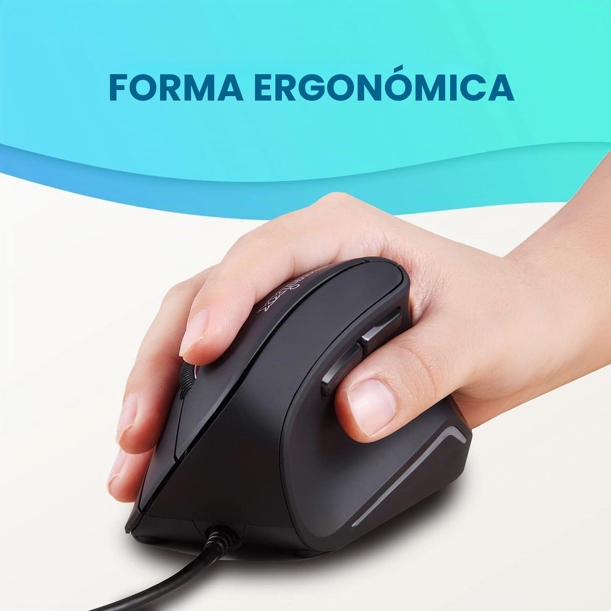 Perixx PERIMICE-515II Ratón vertical ergonómico con cable, 1000\/16...