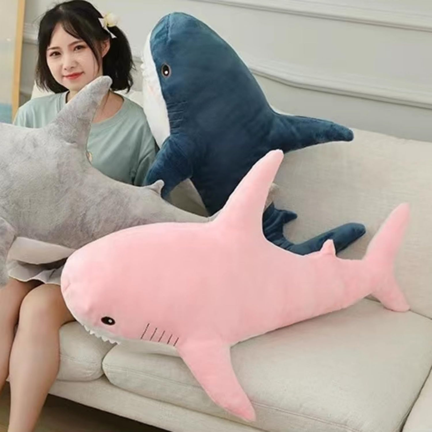 Ryttir Animales de Peluche de Tiburón Gigante XL de 31 Pulgadas, Al...