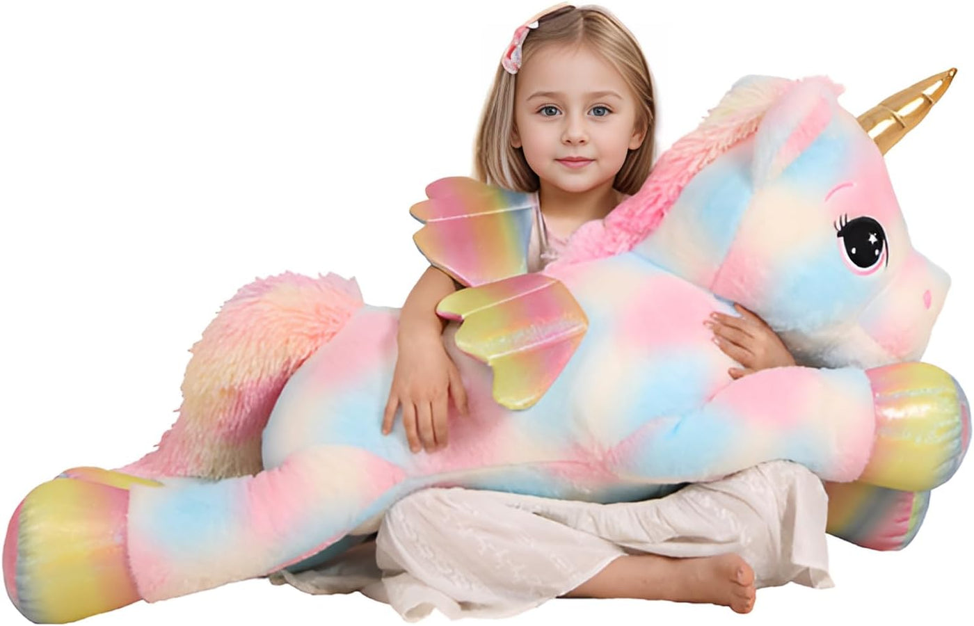 FFxiong Almohada de Animal de Peluche Unicornio Gigante de Color de...