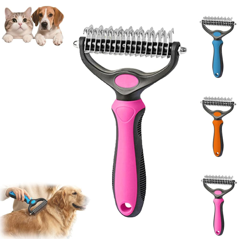 Pet Pro - Herramienta de aseo personal, cepillo para perros 2 en 1...