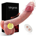 Mrgras Juguetes sexuales vibrador consolador con empuje, 3 pulsacio...