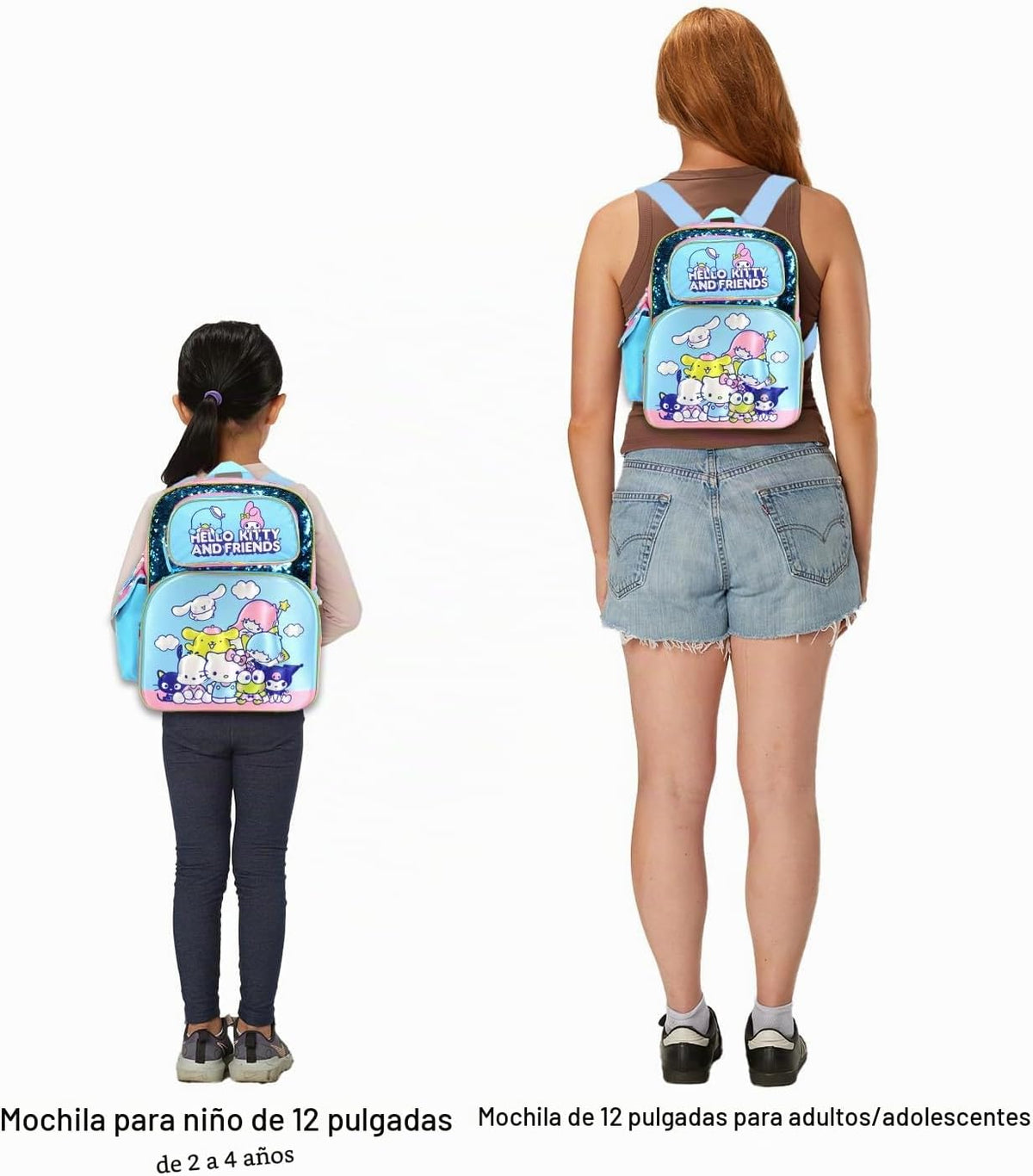 Hello Kitty and Friends - Mini mochila para niños, paquete con bols...