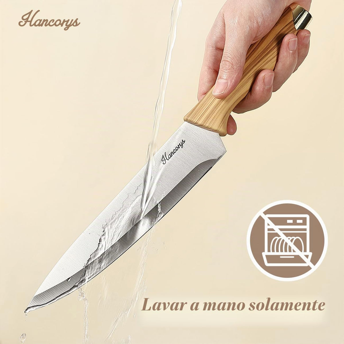 Hancorys Juego de cuchillos, juego de cuchillos de cocina de 15 pie...