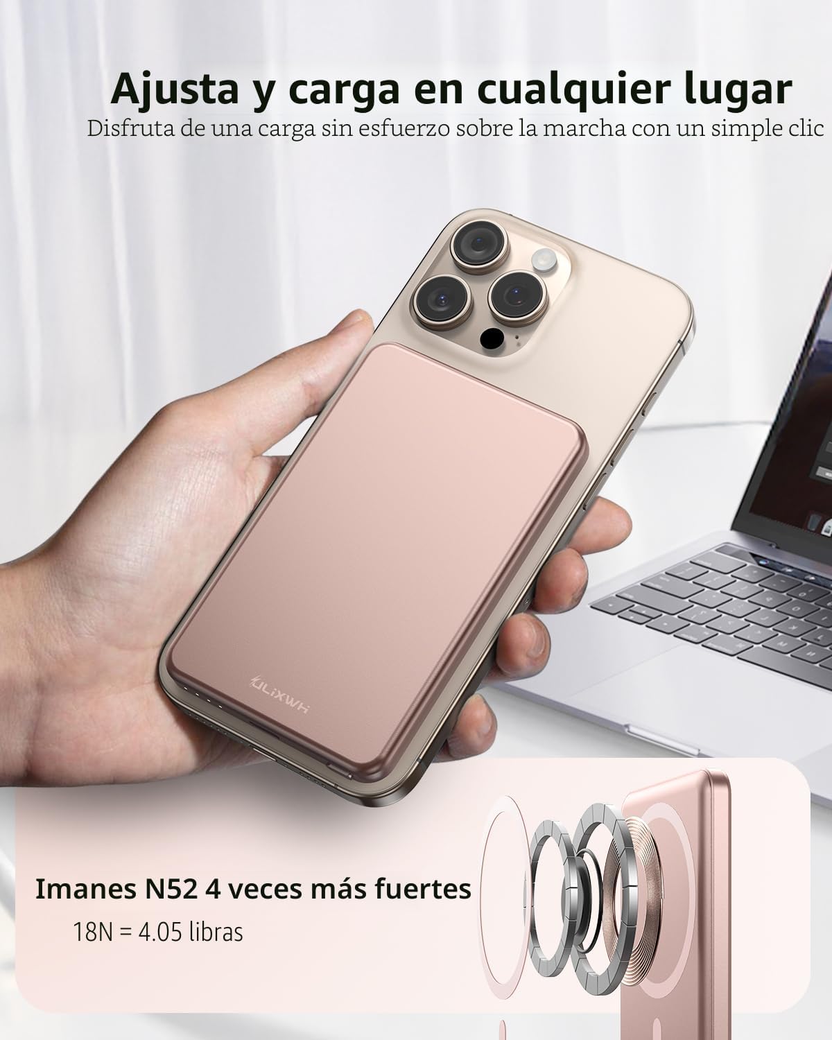 ULiXWH [0.3" Ultra Delgado] [Hecho en Aleación] para Magsafe Ca...