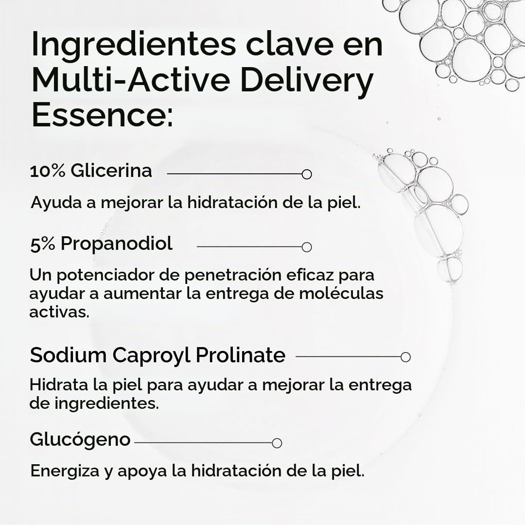 The Ordinary Multi-Active Delivery Essence, fórmula hidratante y ac...