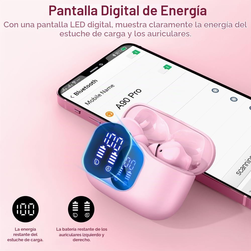 Auriculares inalámbricos verdaderos Auriculares Bluetooth Auricular...