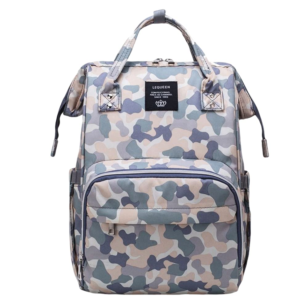 Mochila de pañales de camuflaje multifunción para el cuidado del be...