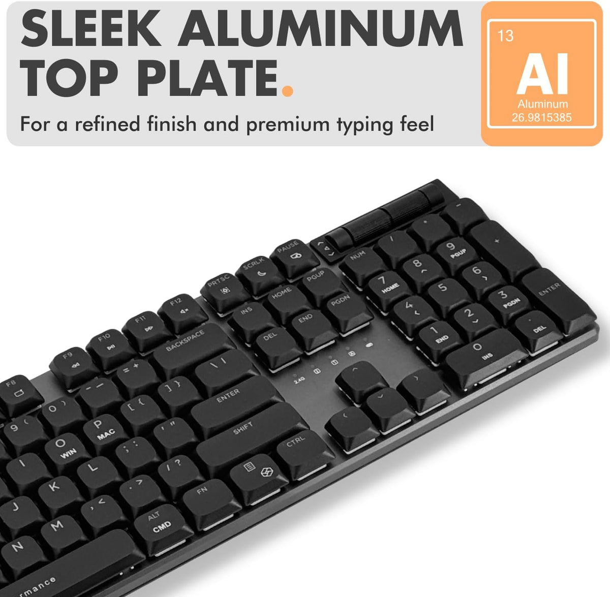 Teclado mecánico delgado X9 inalámbrico \u2013 Interruptores rojos...