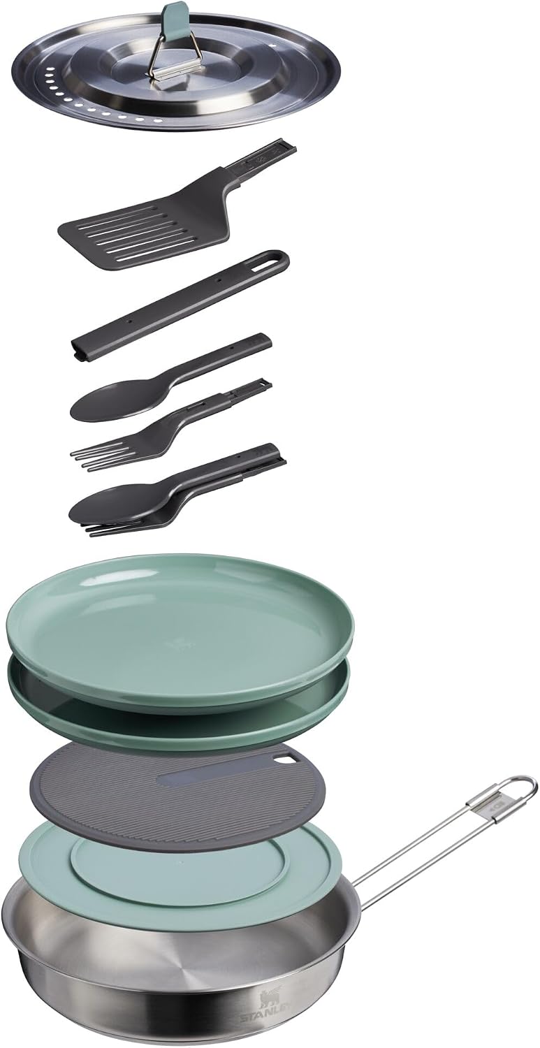 Stanley Wildfare Core - Juego de sartén de acero inoxidable de 12 p...