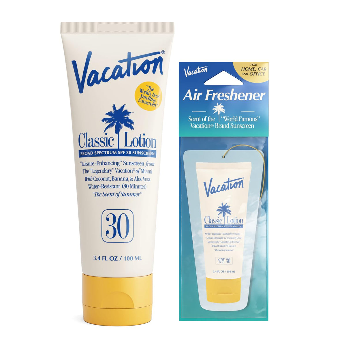 Paquete de loción protectora solar y ambientador Vacation Classic S...