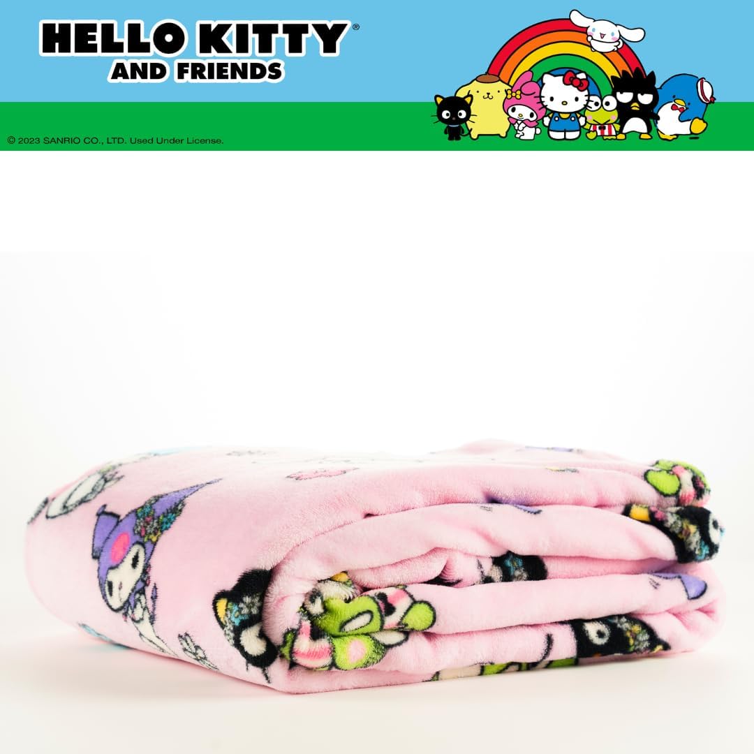 Sanrio - Manta acogedora de Hello Kitty &amp; Friends de 62 x 90 pu...
