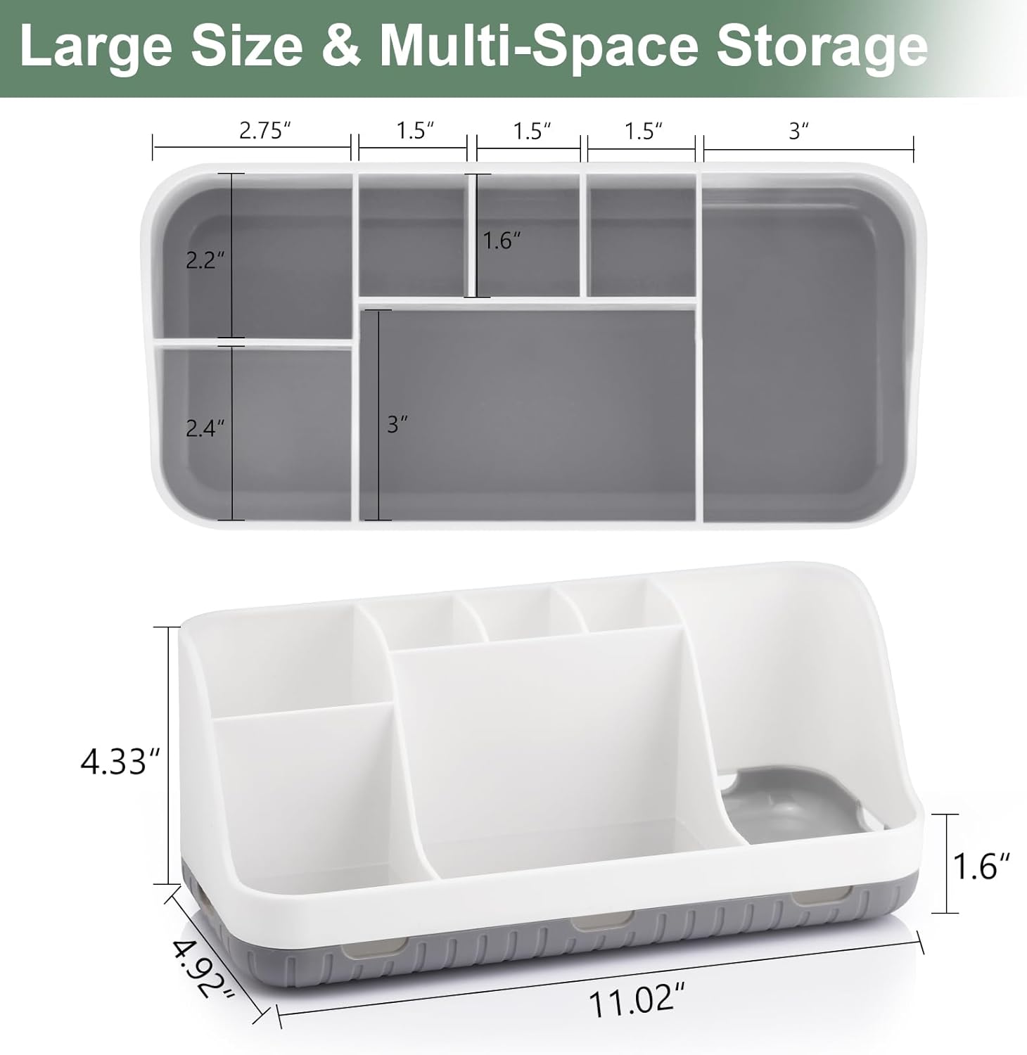 GFWARE Soporte para cepillos de dientes para baño, organizador de e...