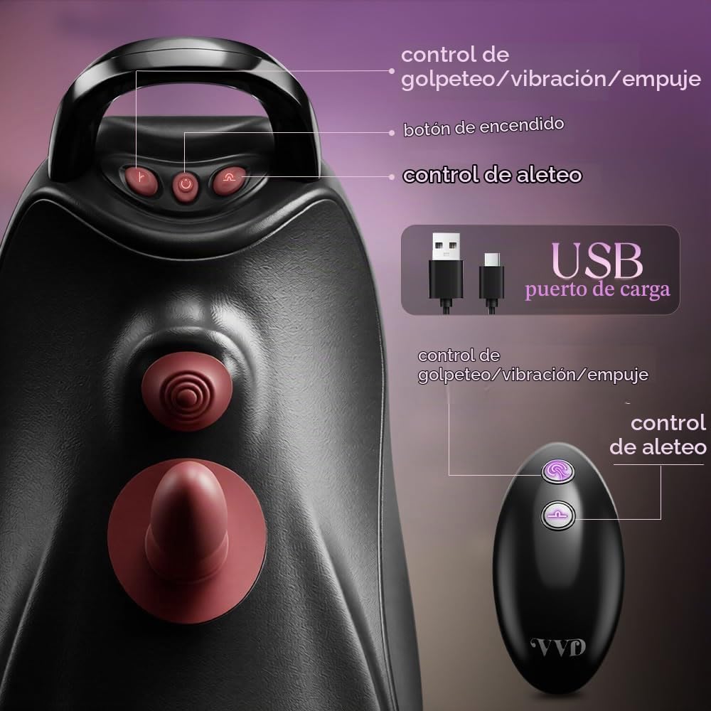 Silla de montar mejorada para máquina sexual con asa, consolador vi...