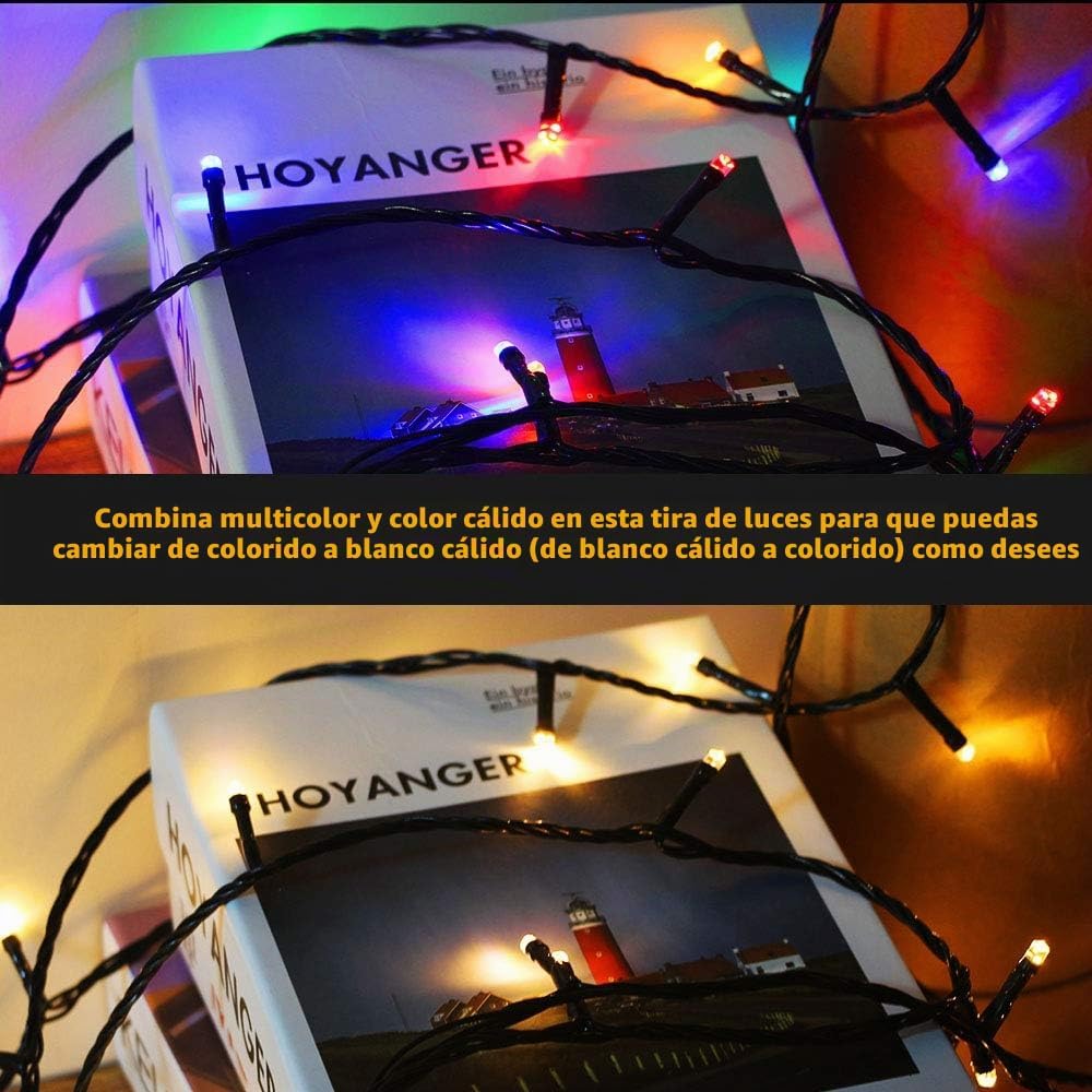Chuya Luces de Navidad para interiores y exteriores, luces de árbol...