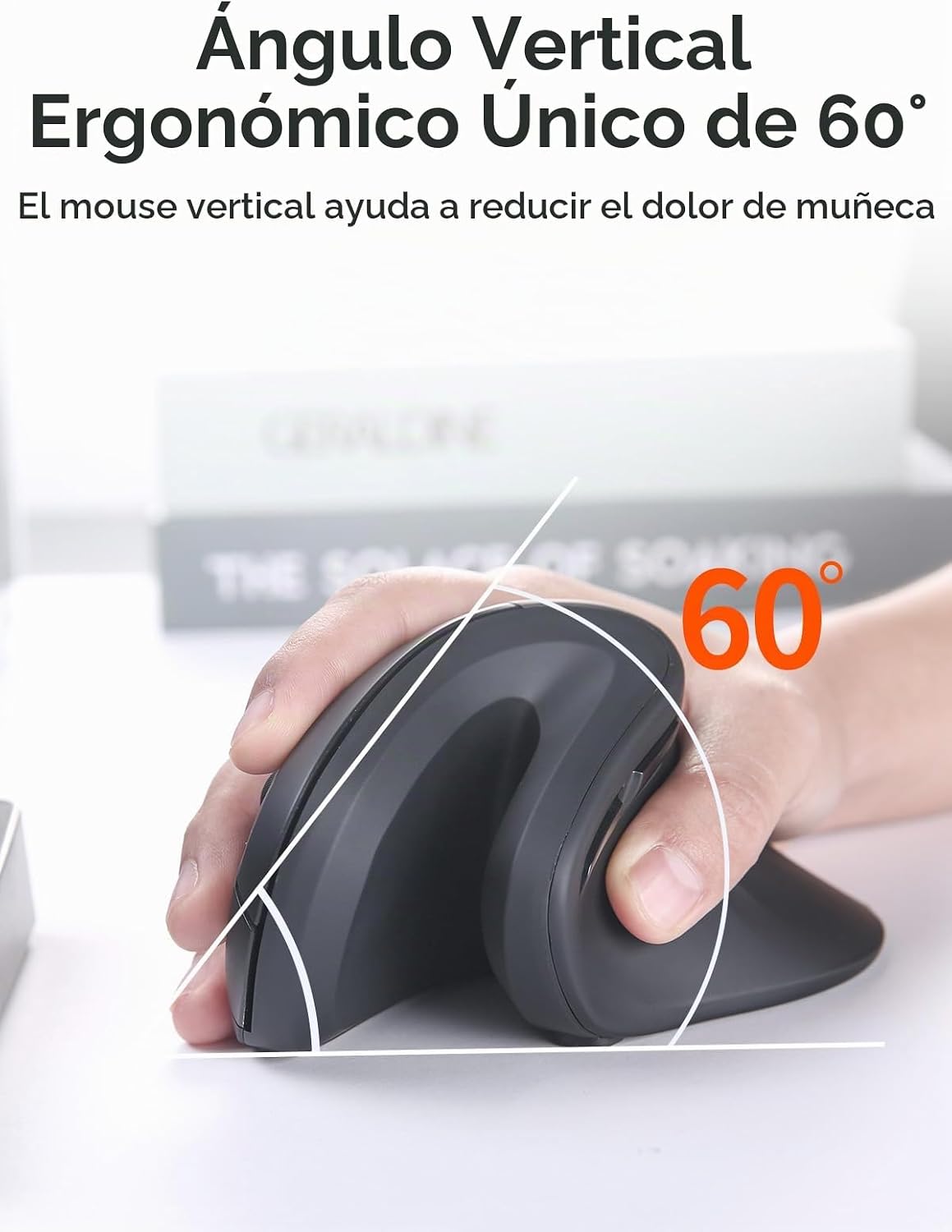 DAREU Ratón inalámbrico vertical ergonómico, mouse vertical óptico...