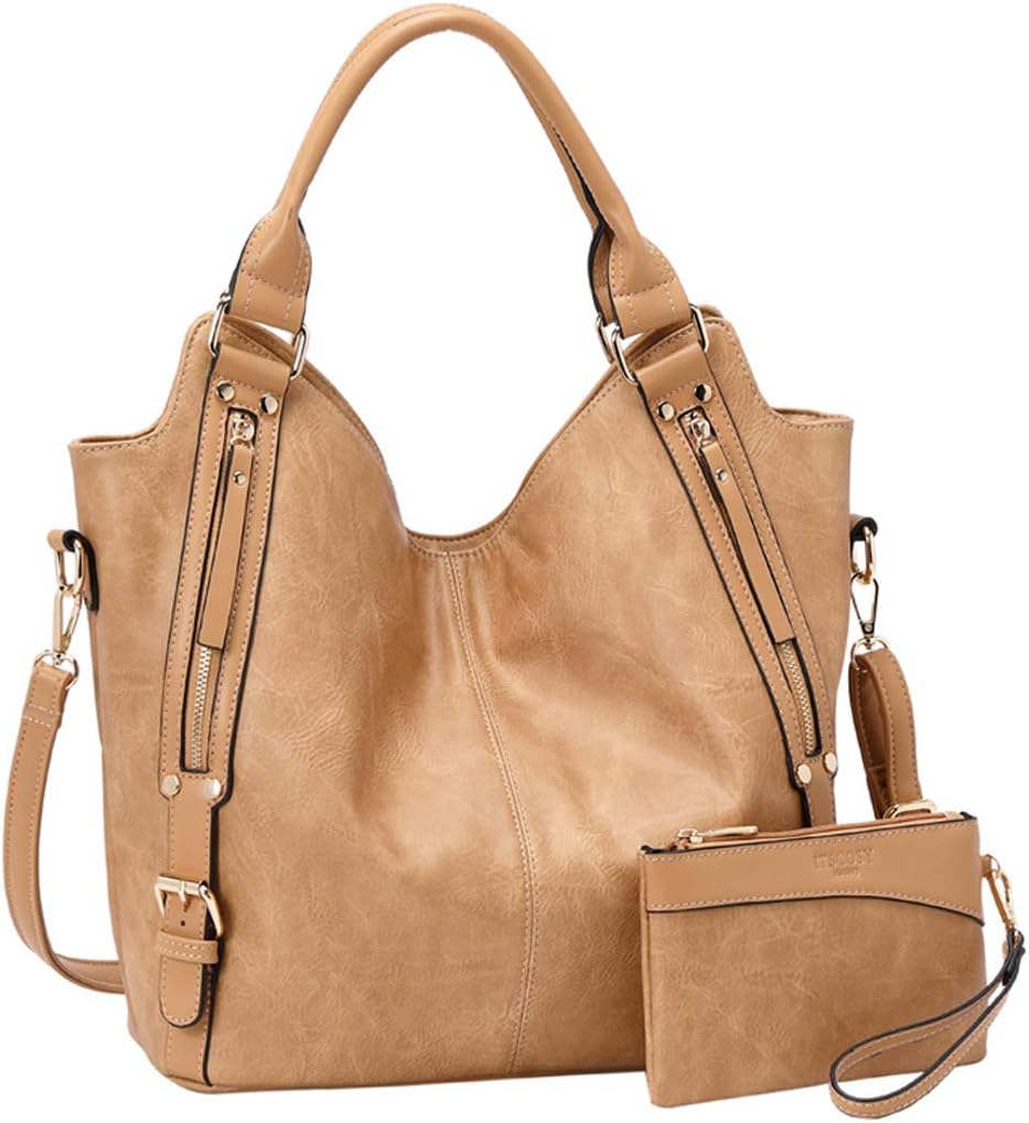 Bolso tote para mujer, carteras de cuero PU, bolsos de hombro hobo...