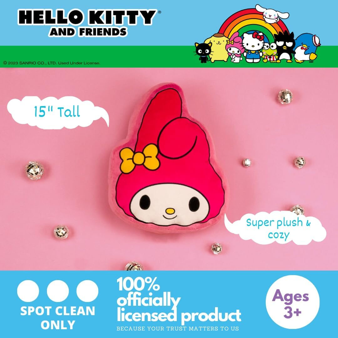 Hello Kitty y sus amigos My Melody - Almohada decorativa de peluche...