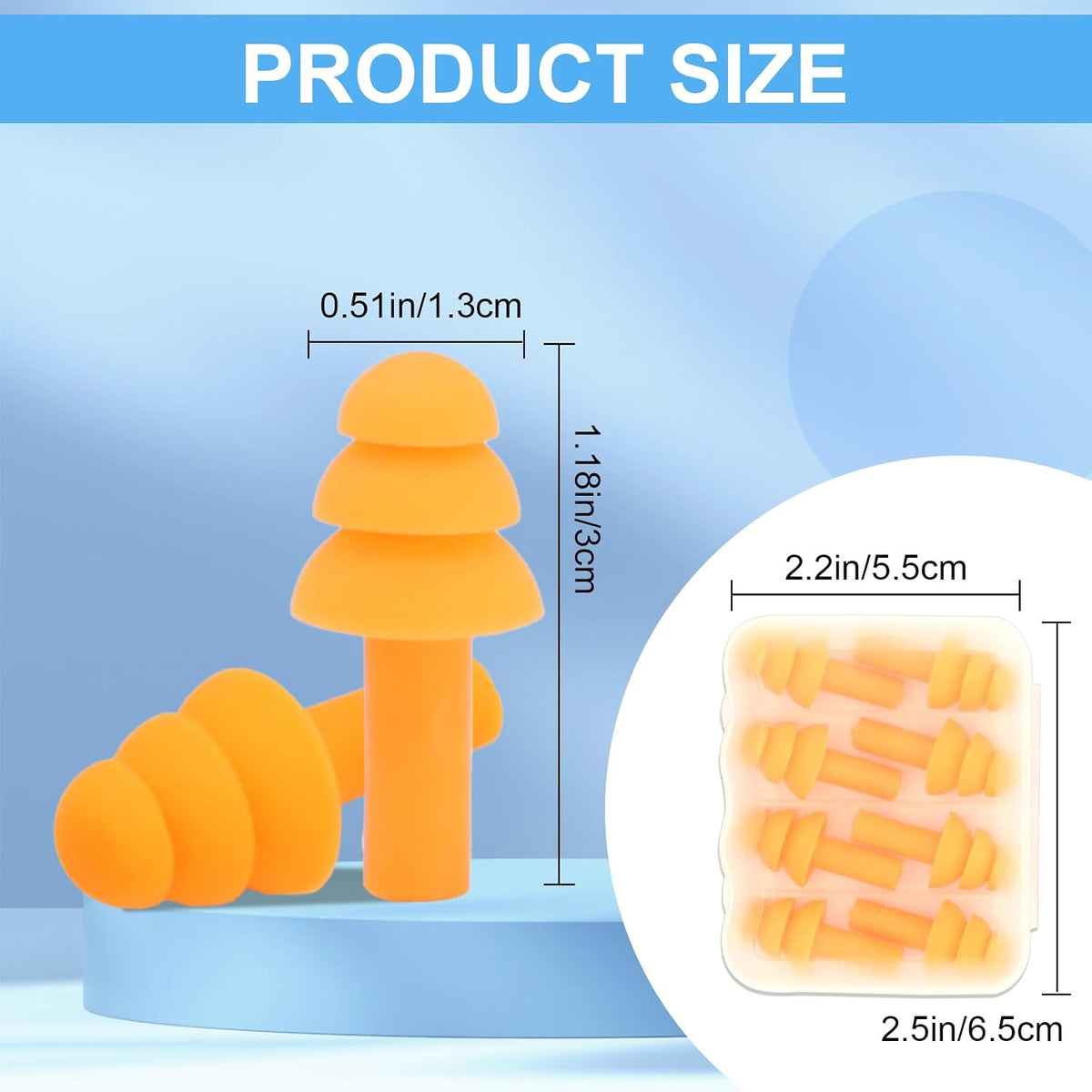 Tapones para los oídos para dormir, 12 pares de tapones para los oí...