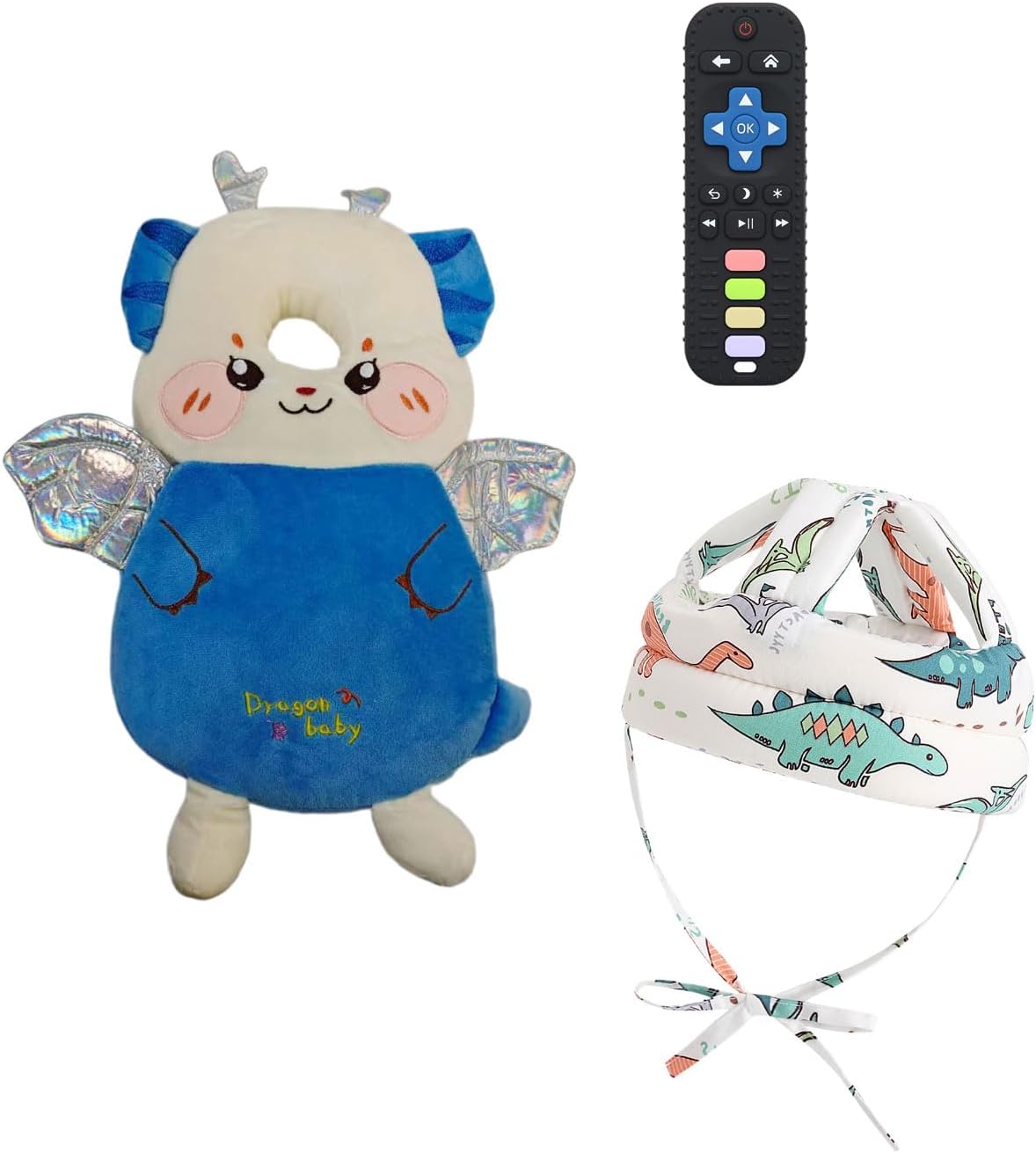 PLOVZ Protector de Cabeza de Bebé Mochila con Almohada, Casco de Be...