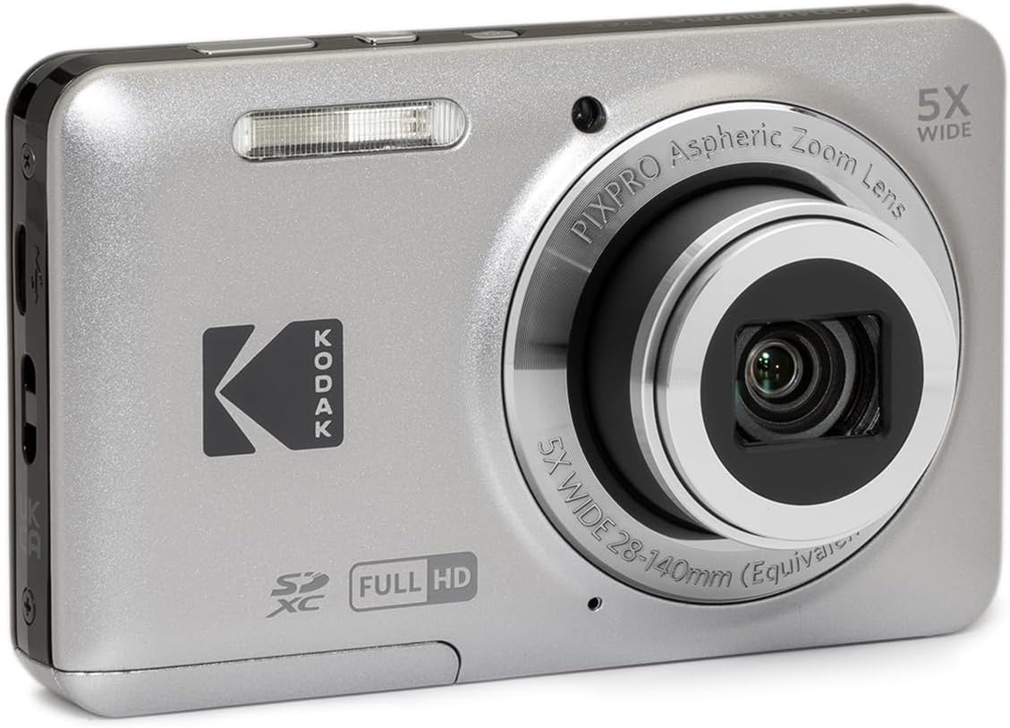 KODAK PIXPRO FZ55-GRY - Cámara digital de sensor CMOS de 16MP con z...
