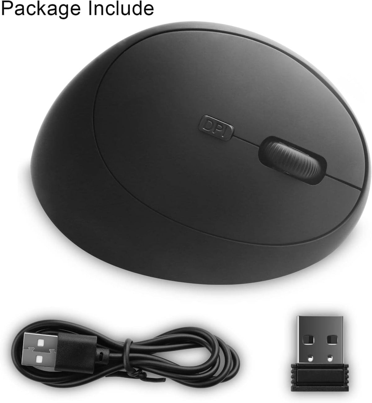 Sokelinn-six Ratón vertical ergonómico, mouse inalámbrico recargabl...