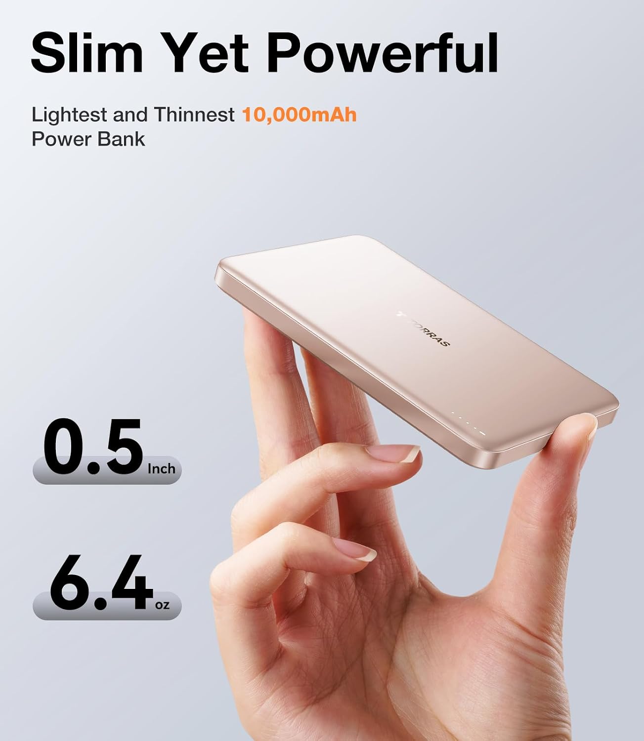 TORRAS MiniMag Power Bank, cargador portátil inalámbrico magnético...